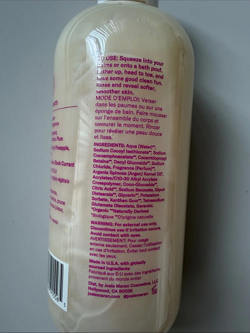 Josie Maran EveryBODY Wash Now! Argan Body Cleanser Wash Juicy Fruits NEW